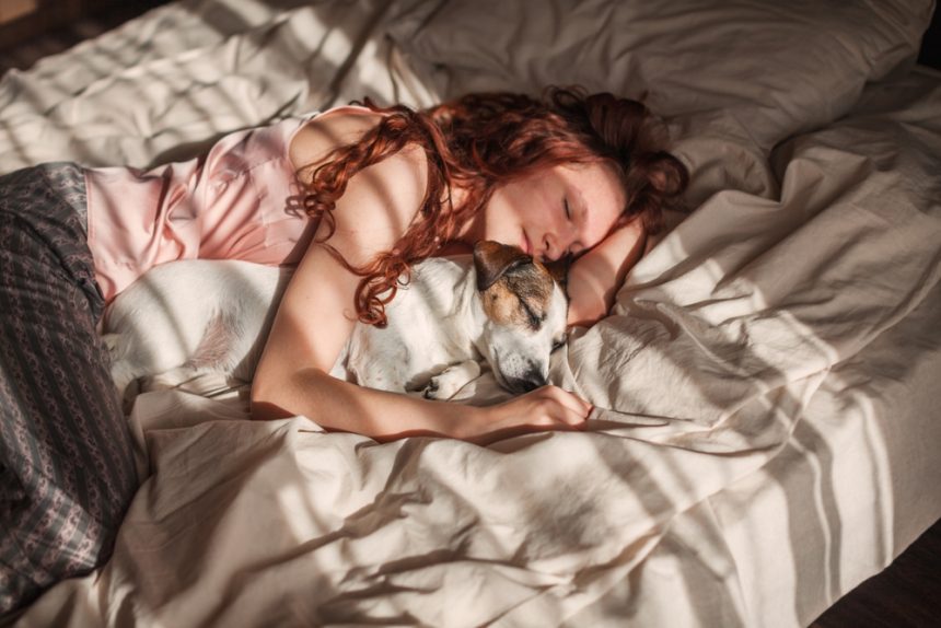 dormir avec son chien